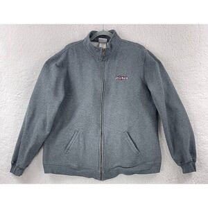 Disneyland Resort Mickey Mouse Moon Sweater Mens Size XL Gray Zip Up Long Sleeve